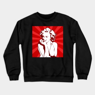 Marilyn Monroe | Red | Pop Art by William Cuccio Crewneck Sweatshirt